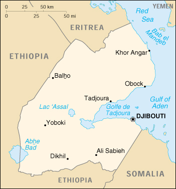 [Country map of Djibouti]