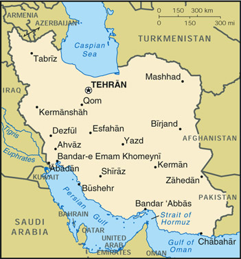 [Country map of Iran]