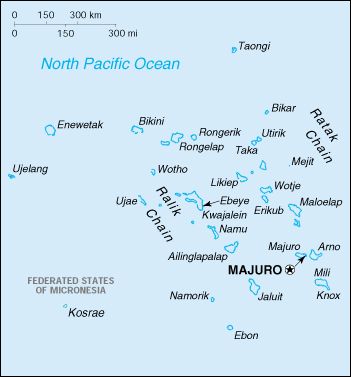 [Country map of Marshall Islands]